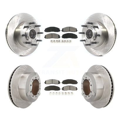 Kit de rotors de frein à disque avant et arrière et plaquettes semi-métalliques pour Ford F-350 Super Dut