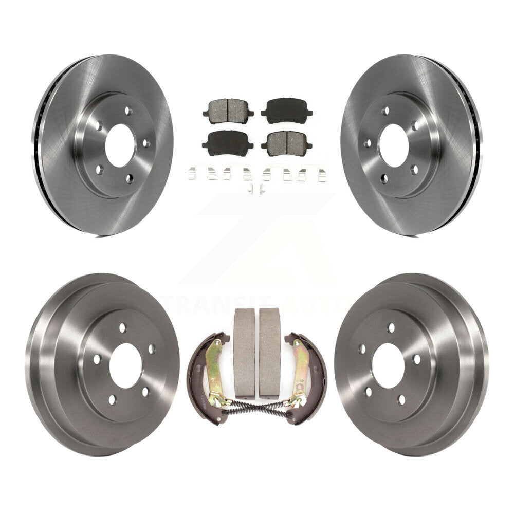 Rotors de frein à disque avant et arrière, plaquettes semi-métalliques et Kit de tambour pour Chevrolet HHR