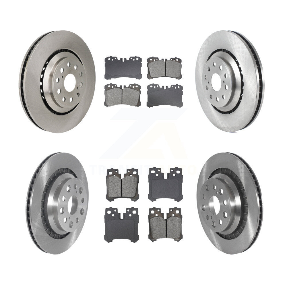 Kit de rotor de frein à disque avant et arrière et plaquettes semi-métalliques (6 pièces) pour Lexus LS460 LS600