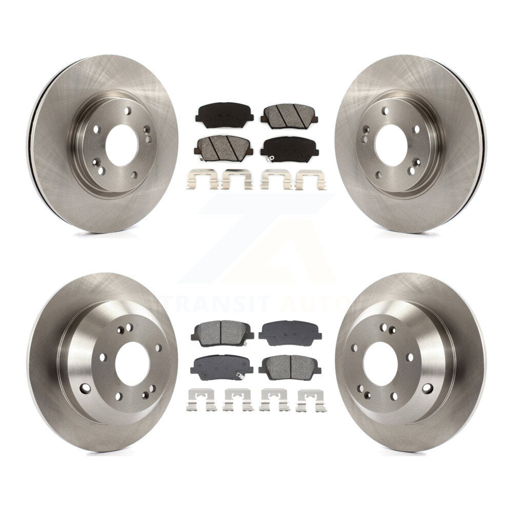 Rotors de frein avant arrière et Kit de plaquettes semi-métalliques pour Hyundai Santa Fe Kia Sorent