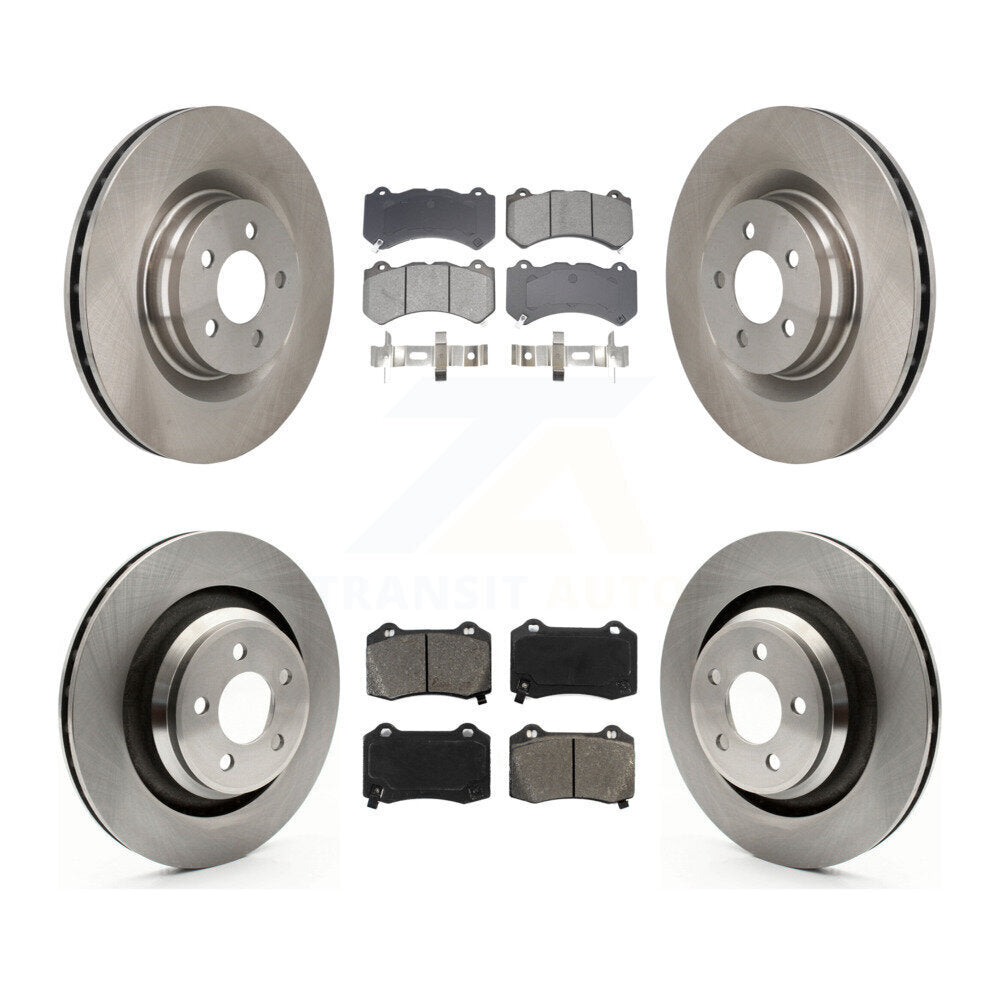 Rotor de frein à disque avant et arrière et Kit de plaquettes semi-métalliques pour Dodge Challenger Charge