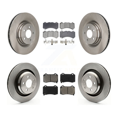 Rotor de frein à disque avant et arrière et Kit de plaquettes semi-métalliques pour Dodge Challenger Charge