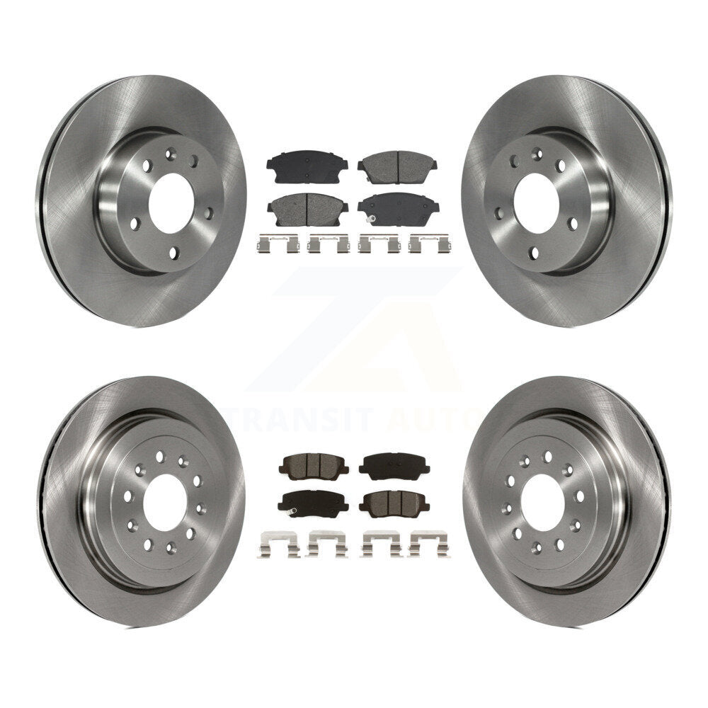 Kit de rotors de frein à disque avant et arrière et plaquettes semi-métalliques pour Cadillac ATS