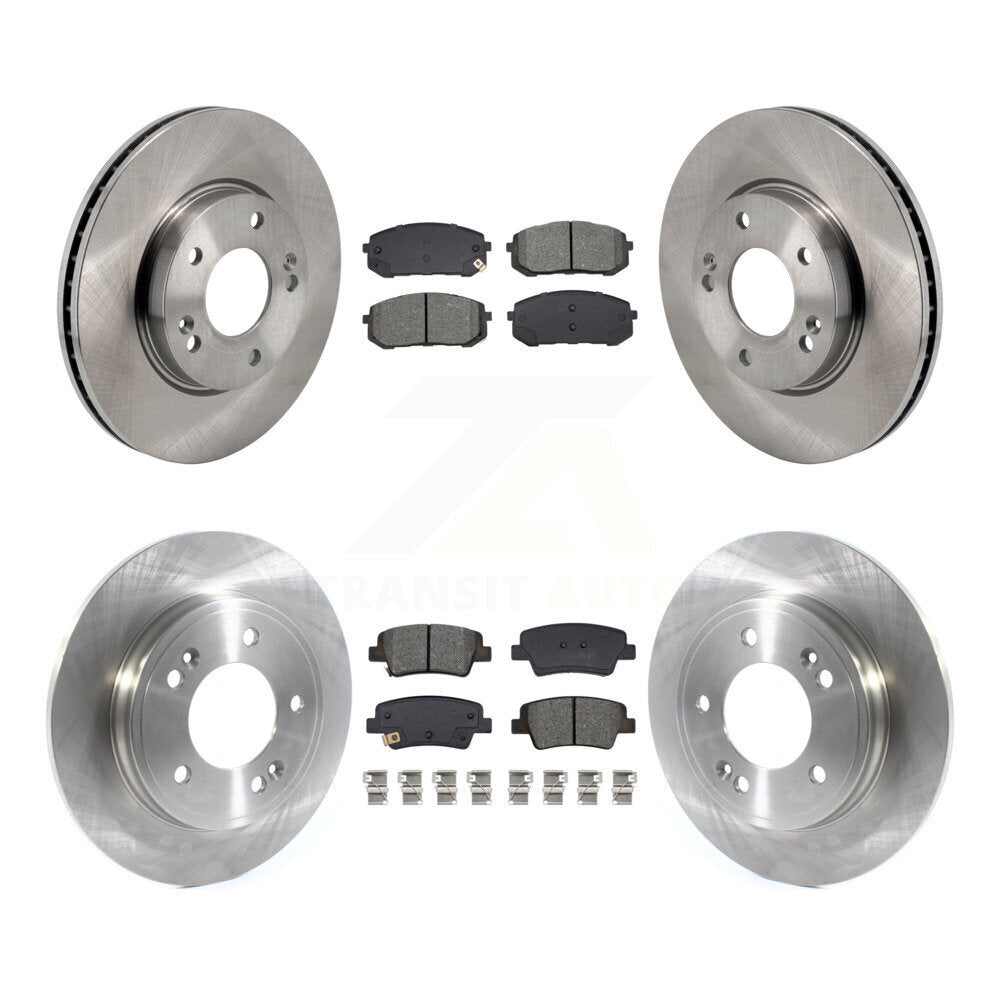 Kit de rotors de frein à disque avant et arrière et plaquettes semi-métalliques pour Hyundai Elantra