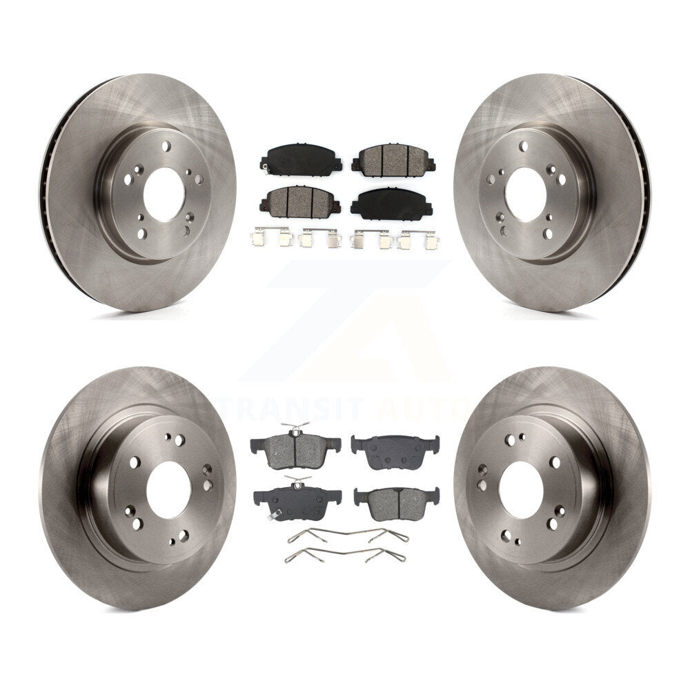 Kit de rotors de frein à disque avant et arrière et plaquettes semi-métalliques pour Honda Accord