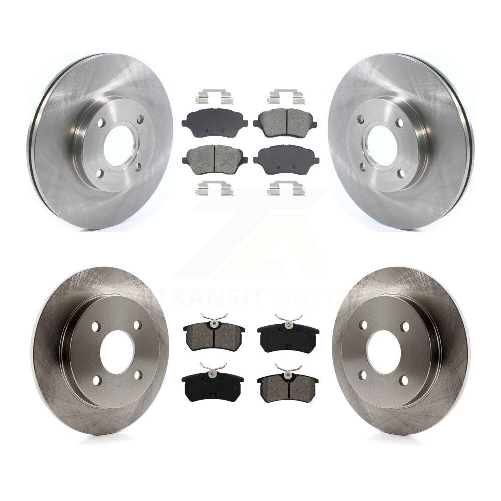 Kit de rotor de frein à disque avant et arrière et plaquettes semi-métalliques pour Ford Fiesta S 2014-2019