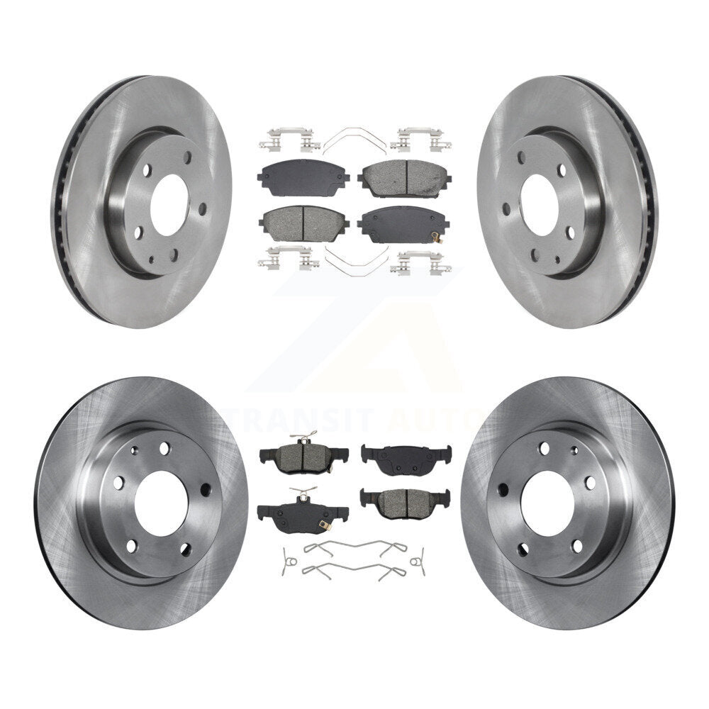 Kit de rotors de frein à disque avant et arrière et plaquettes semi-métalliques pour Mazda 3 Sport FWD