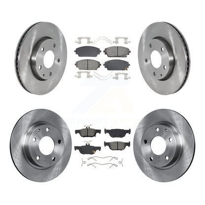 Kit de rotors de frein à disque avant et arrière et plaquettes semi-métalliques pour Mazda 3 Sport FWD