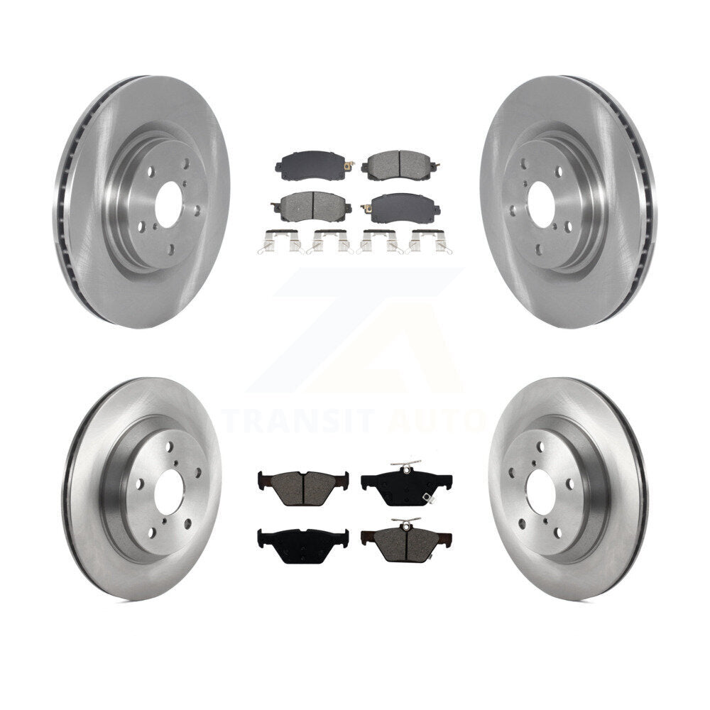 Kit de rotors de frein à disque avant et arrière et plaquettes semi-métalliques pour Subaru Forester