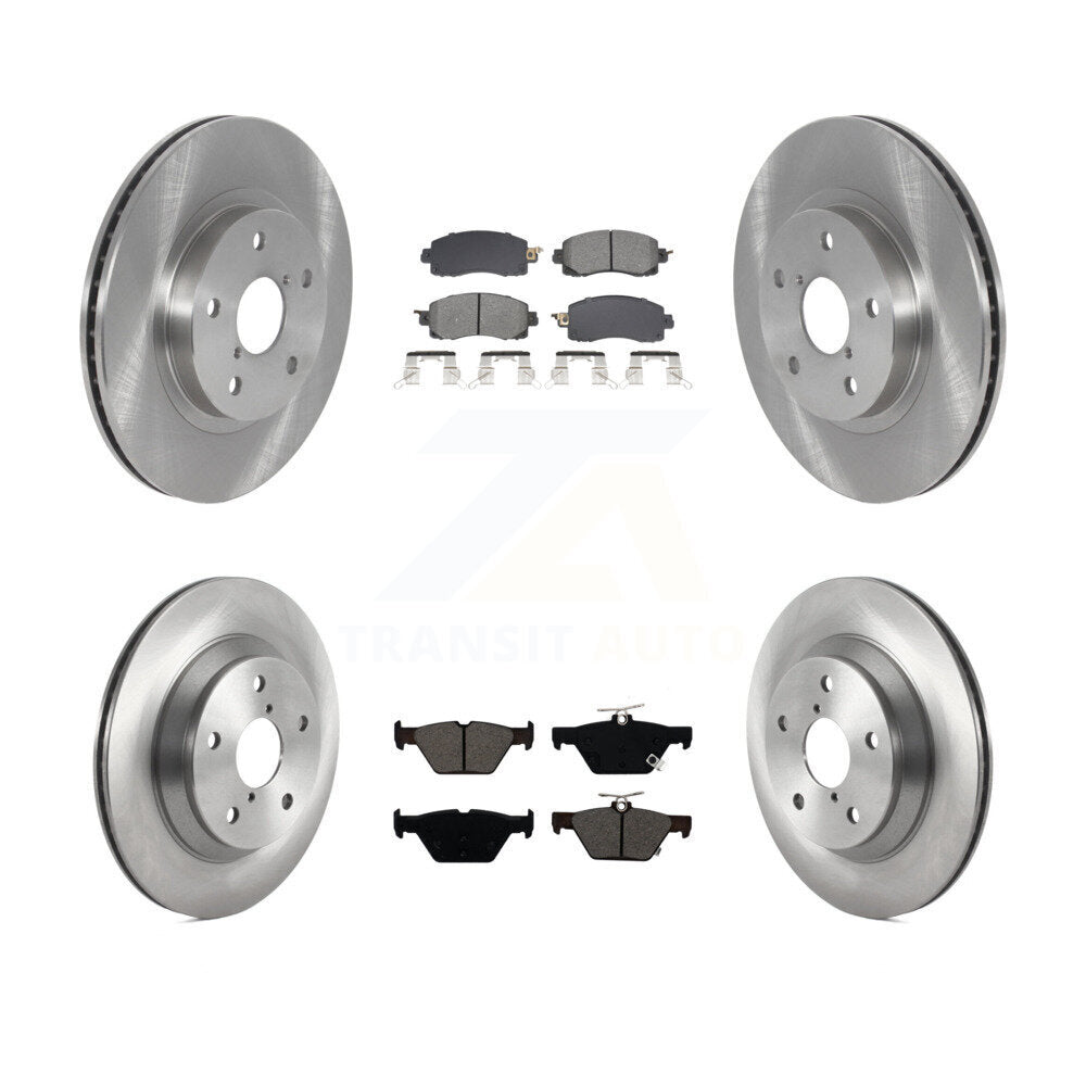 Kit de rotors de frein à disque avant et arrière et plaquettes semi-métalliques pour Subaru Forester