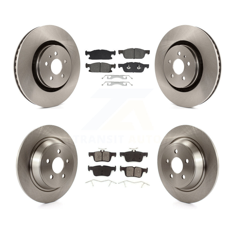 Rotors de frein à disque avant et arrière et Kit de plaquettes semi-métalliques pour Ford Fusion Lincoln MK