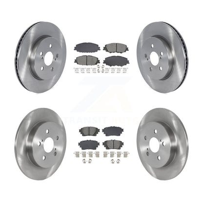 Kit de rotors de frein à disque avant et arrière et plaquettes semi-métalliques pour Toyota Corolla