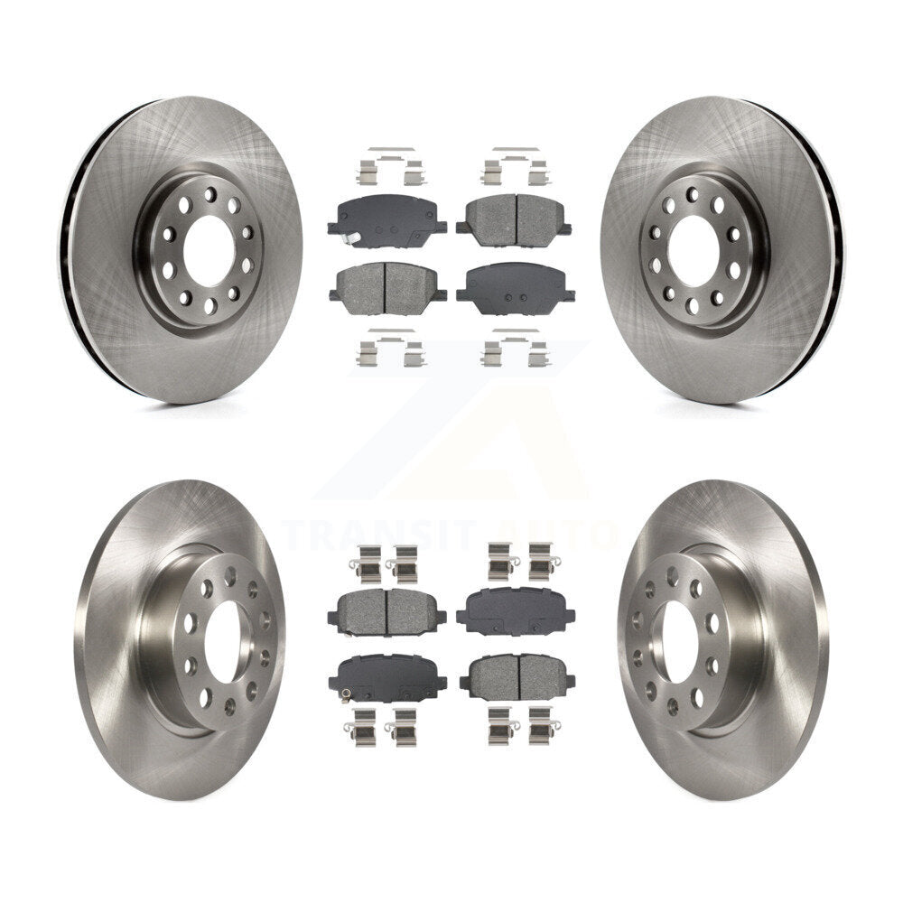Kit de rotors de frein à disque avant et arrière et plaquettes semi-métalliques pour Jeep Compass
