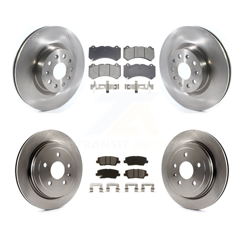 Kit de disques de frein à disque avant et arrière et plaquettes semi-métalliques pour Cadillac CTS