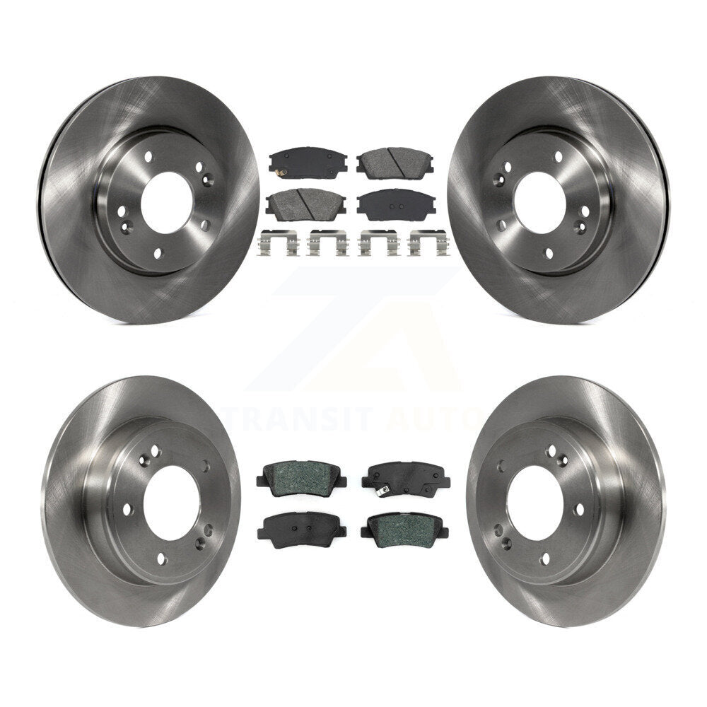 Kit de rotor de frein à disque avant et arrière et plaquettes semi-métalliques pour Hyundai Venue Kia Sou