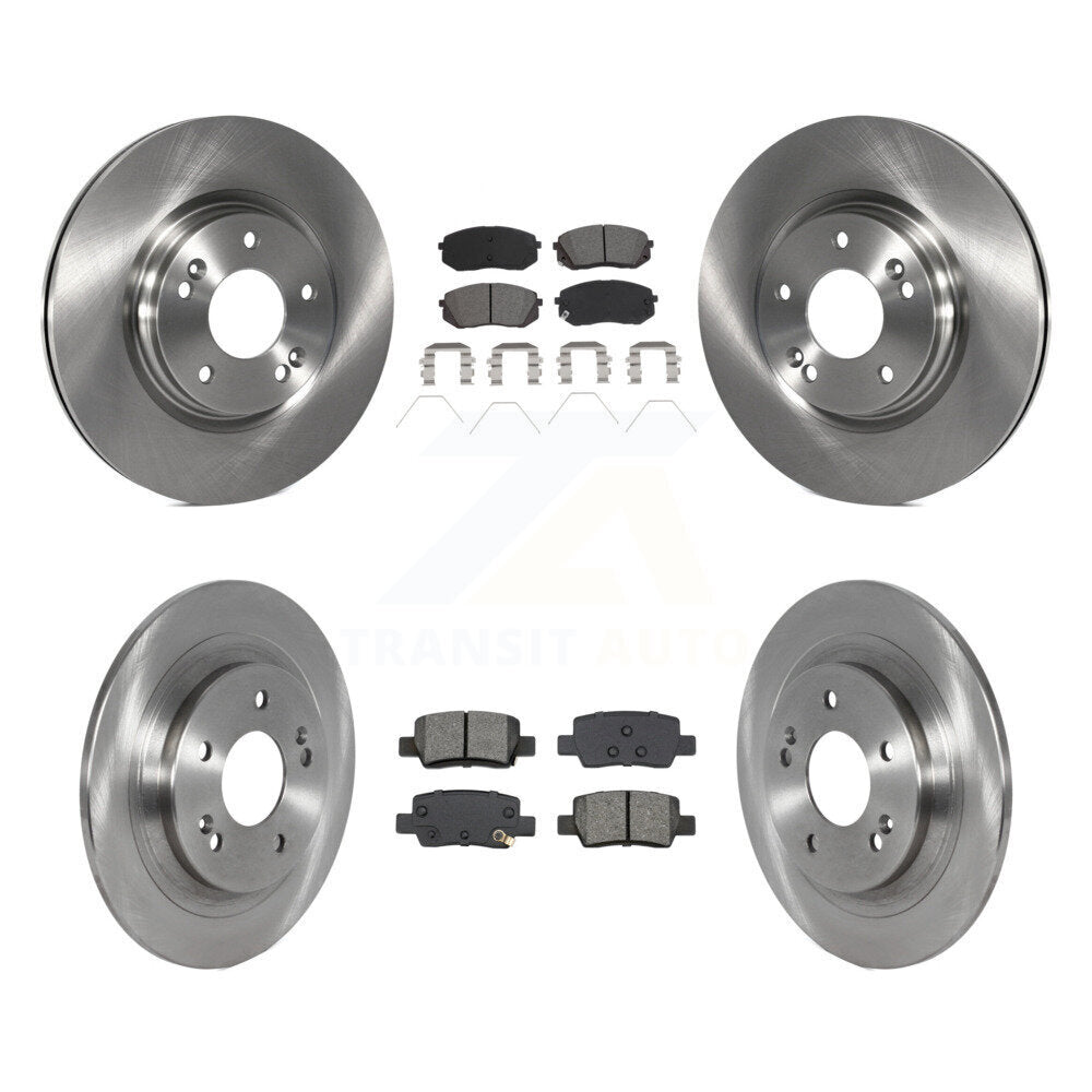 Kit de rotors de frein à disque avant et arrière et plaquettes semi-métalliques pour Kia Seltos