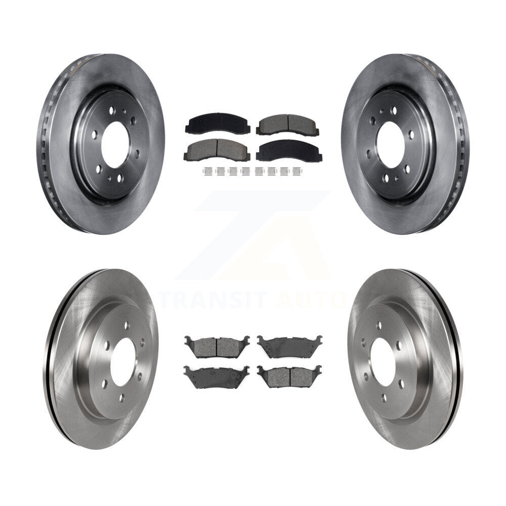 Kit de rotor de frein avant et arrière et plaquettes semi-métalliques pour Ford F-150 Expedition Lincol