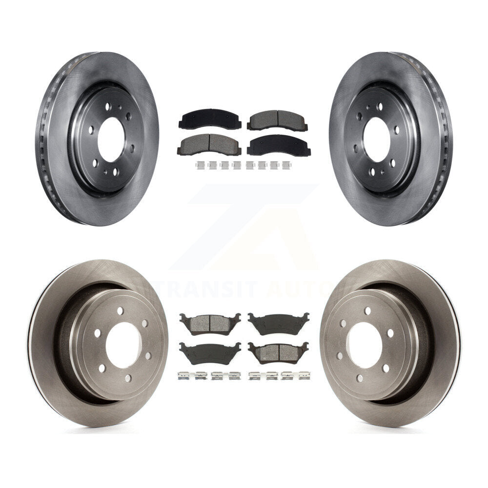 Kit de disques de frein à disque avant et arrière et plaquettes semi-métalliques pour Ford F-150