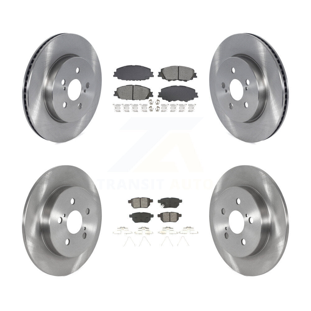 Kit de rotor de frein à disque avant et arrière et plaquettes semi-métalliques pour Toyota Corolla 2019 2.0