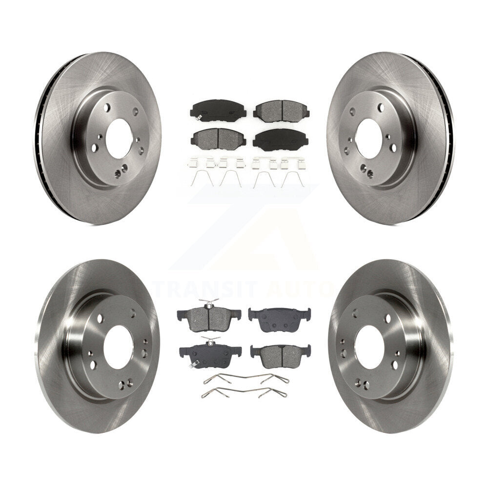Kit de rotors de frein à disque avant et arrière et plaquettes semi-métalliques pour Honda Civic