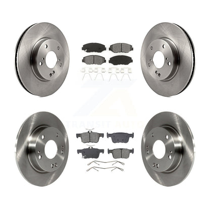 Kit de rotors de frein à disque avant et arrière et plaquettes semi-métalliques pour Honda Civic