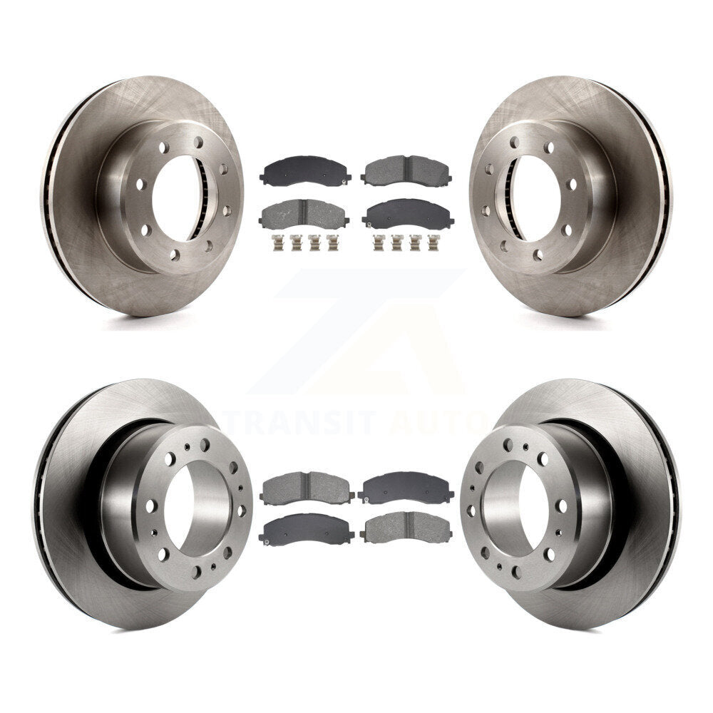 Kit de rotors de frein à disque avant et arrière et plaquettes semi-métalliques pour Ram 2500 3500