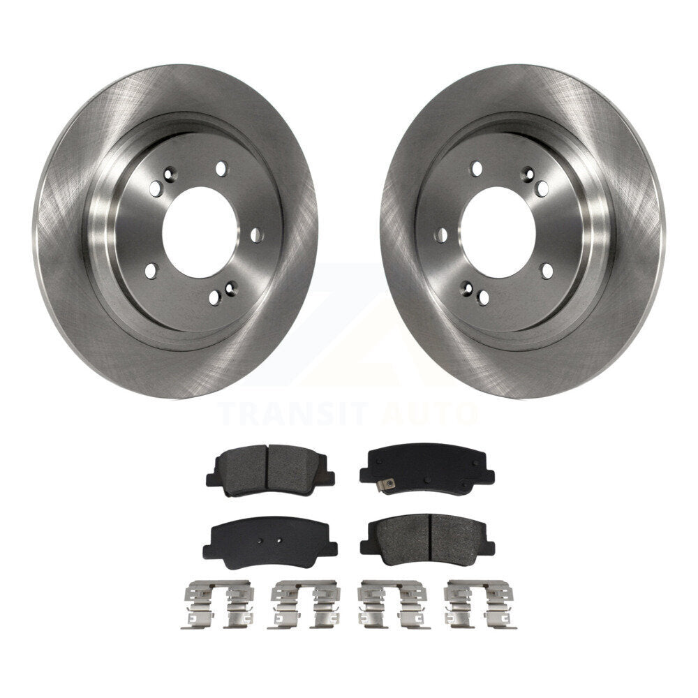 Rotors de frein à disque arrière et Kit de plaquettes semi-métalliques pour Hyundai Sonata Kia Niro EV K