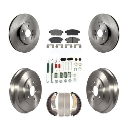 Rotors de frein à disque avant et arrière, Kit de tambour à plaquettes semi-métalliques (7 pièces) pour Chevrolet Tra