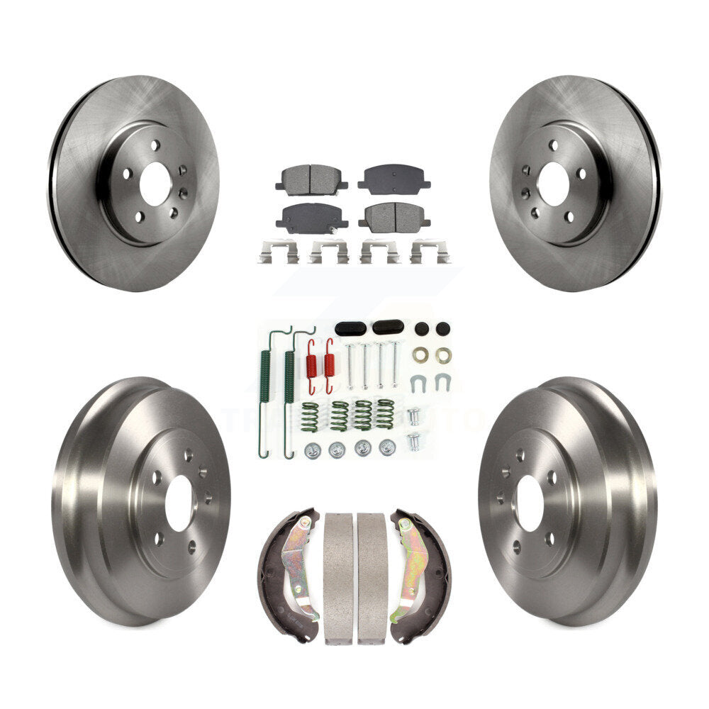 Rotors de frein à disque avant et arrière, Kit de tambour à plaquettes semi-métalliques (7 pièces) pour Chevrolet Tra