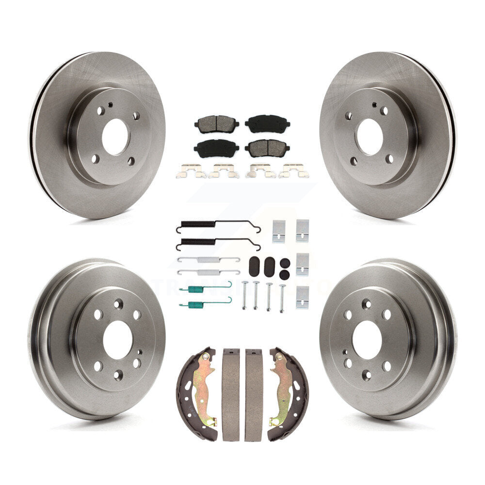 Kit de plaquettes et tambours semi-métalliques pour rotors de frein avant et arrière (7 pièces) pour Mazda 2011-2014