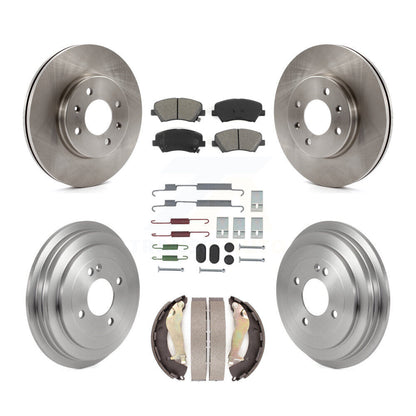 Kit de tambour à plaquettes semi-métalliques pour Rotor de frein avant et arrière (7 pièces) pour Hyundai Accen 12-17