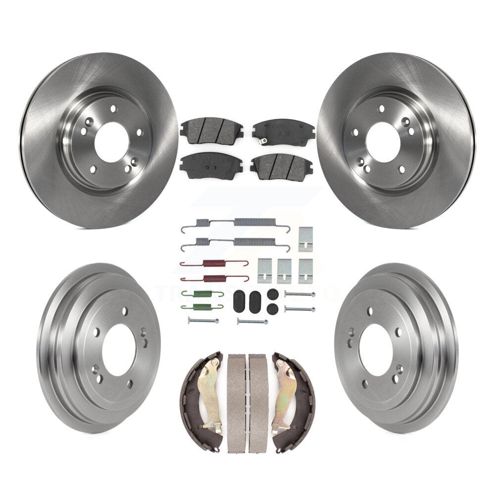 Kit de tambour à plaquettes semi-métalliques pour Rotor de frein avant et arrière (7 pièces) pour Hyundai Elantra 1.6