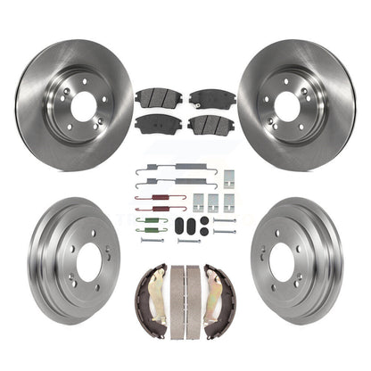Kit de tambour à plaquettes semi-métalliques pour Rotor de frein avant et arrière (7 pièces) pour Hyundai Elantra 1.6