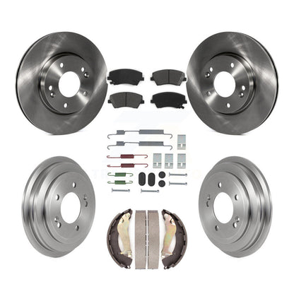 Kit de tambour à plaquettes semi-métalliques, Rotor de frein à disque avant et arrière (7 pièces) pour Hyundai Elantr