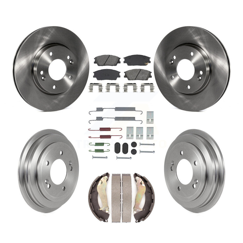 Kit de tambour à plaquettes semi-métalliques pour rotors de frein avant et arrière (7 pièces) pour Hyundai Venu 20-23