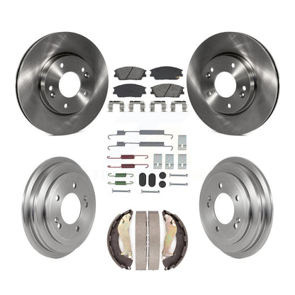 Kit de tambour à plaquettes semi-métalliques pour rotors de frein avant et arrière (7 pièces) pour Hyundai Venu 20-23