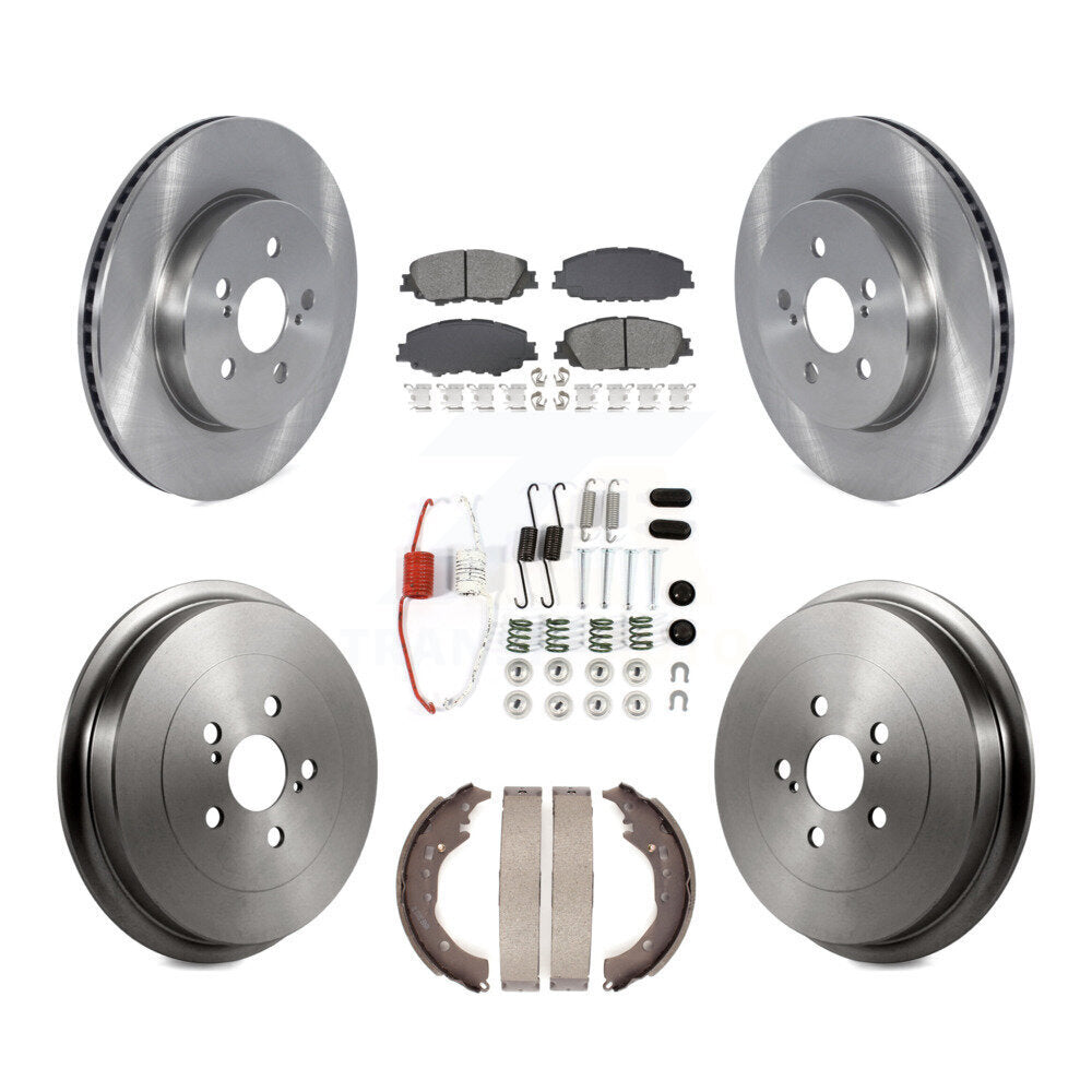 Kit de tambour à plaquettes semi-métalliques pour rotors de frein avant et arrière (7 pièces) pour Toyota Corolla 2.0