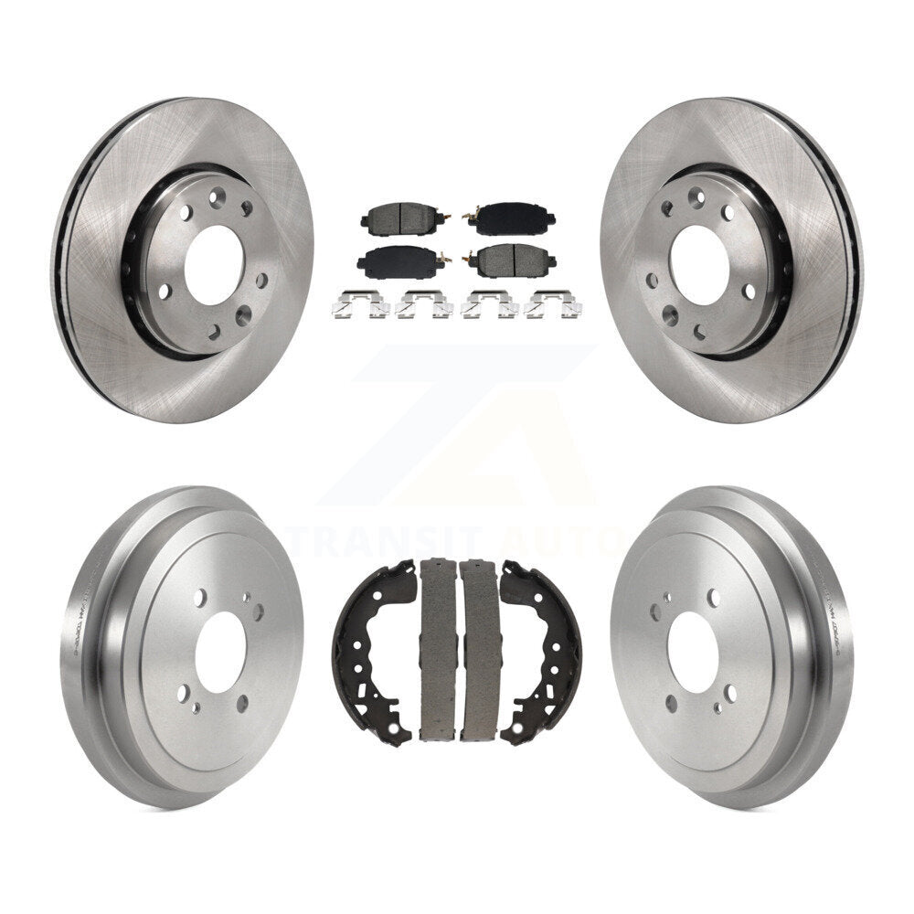 Rotors de frein à disque avant et arrière, plaquettes semi-métalliques et Kit de tambour pour Nissan Kicks
