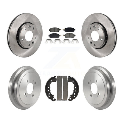 Rotors de frein à disque avant et arrière, plaquettes semi-métalliques et Kit de tambour pour Nissan Kicks