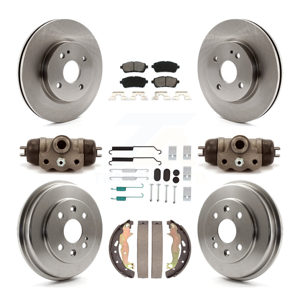 Kit de plaquettes et de tambours semi-métalliques pour rotors de frein avant et arrière (9 pièces) pour Mazda 2011-2014
