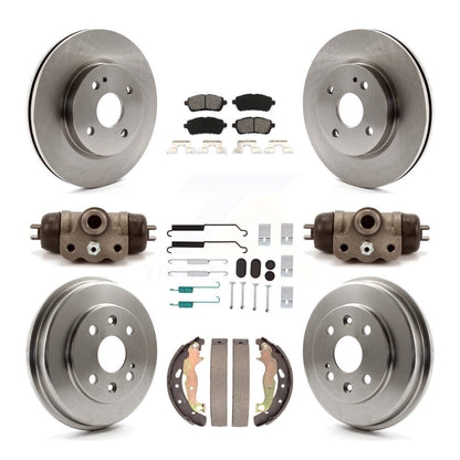 Kit de plaquettes et de tambours semi-métalliques pour rotors de frein avant et arrière (9 pièces) pour Mazda 2011-2014