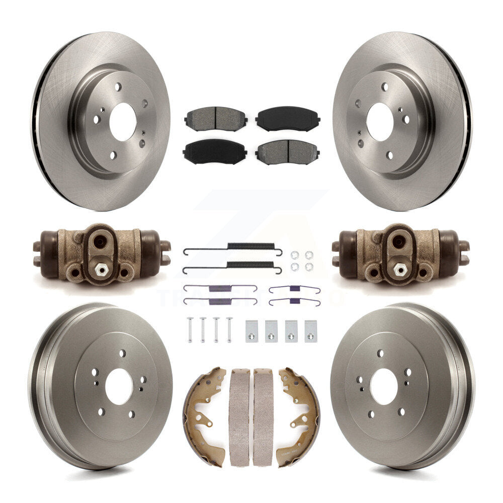 Kit de tambours à plaquettes semi-métalliques pour rotors de frein avant et arrière (9 pièces) pour Suzuki Grand Vitar