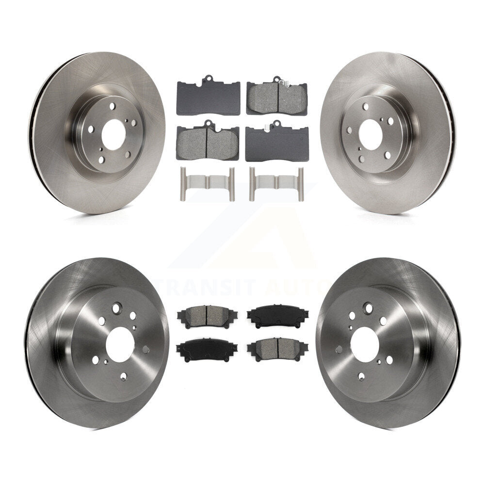 Kit de rotor de frein avant et arrière et plaquettes semi-métalliques (6 pièces) pour Lexus IS350 C F Sport