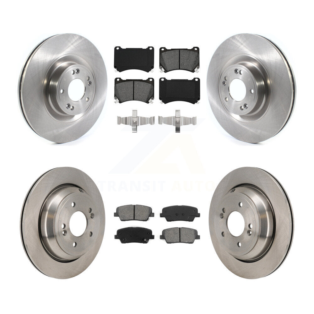 Kit de rotors de frein à disque avant et arrière et plaquettes semi-métalliques pour Hyundai Equus 2011