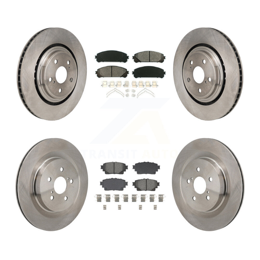 Kit de rotor de frein avant et arrière et plaquettes semi-métalliques pour Toyota Highlande 2020 – 2022