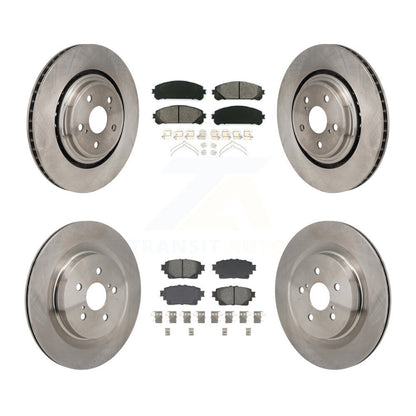 Kit de rotor de frein avant et arrière et plaquettes semi-métalliques pour Toyota Highlande 2020 – 2022
