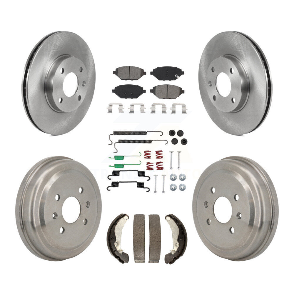 Kit de tambour à plaquettes semi-métalliques, Rotor de frein à disque avant et arrière (7 pièces) pour Chevrolet Spar