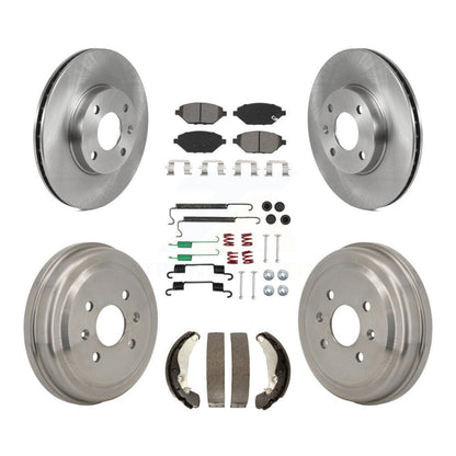 Kit de tambour à plaquettes semi-métalliques, Rotor de frein à disque avant et arrière (7 pièces) pour Chevrolet Spar