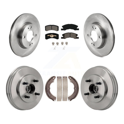 Rotors de frein à disque avant et arrière, Kit de tambour à plaquettes semi-métalliques pour Mitsubishi Mirage G