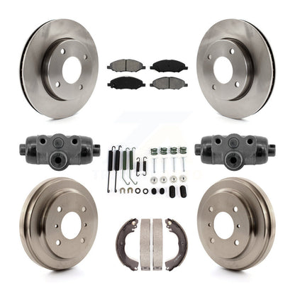 Rotors de frein avant et arrière, Kit de plaquettes et tambours semi-métalliques (9 pièces) pour Nissan Versa 1.6